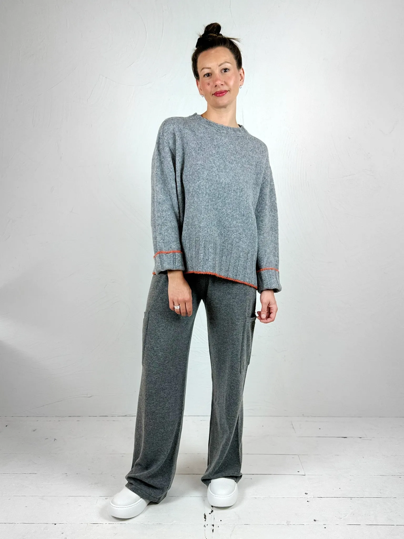 Soraia Contrast Trim Woolly Jumper - 2 Colours
