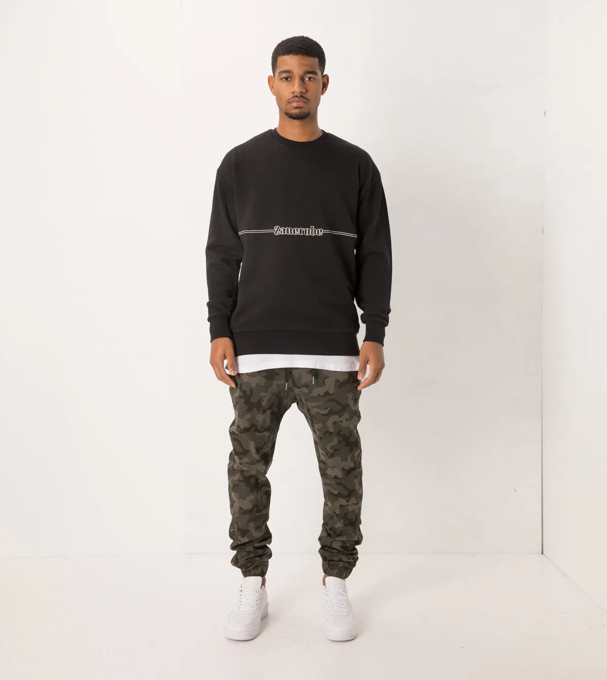 Sponsor Rugger Crew Sweat Black