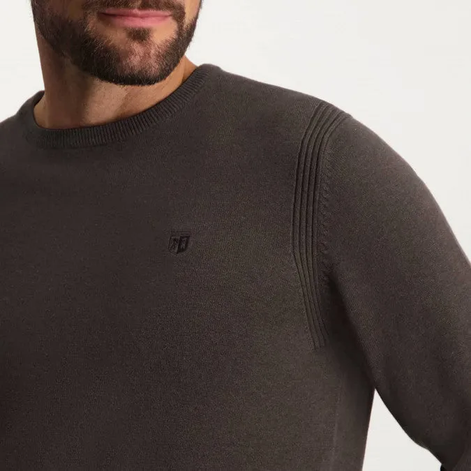 STATE OF ART <BR>
Crew Neck Plain Knit <BR>