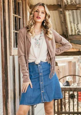Tencel Knee Length Skirt