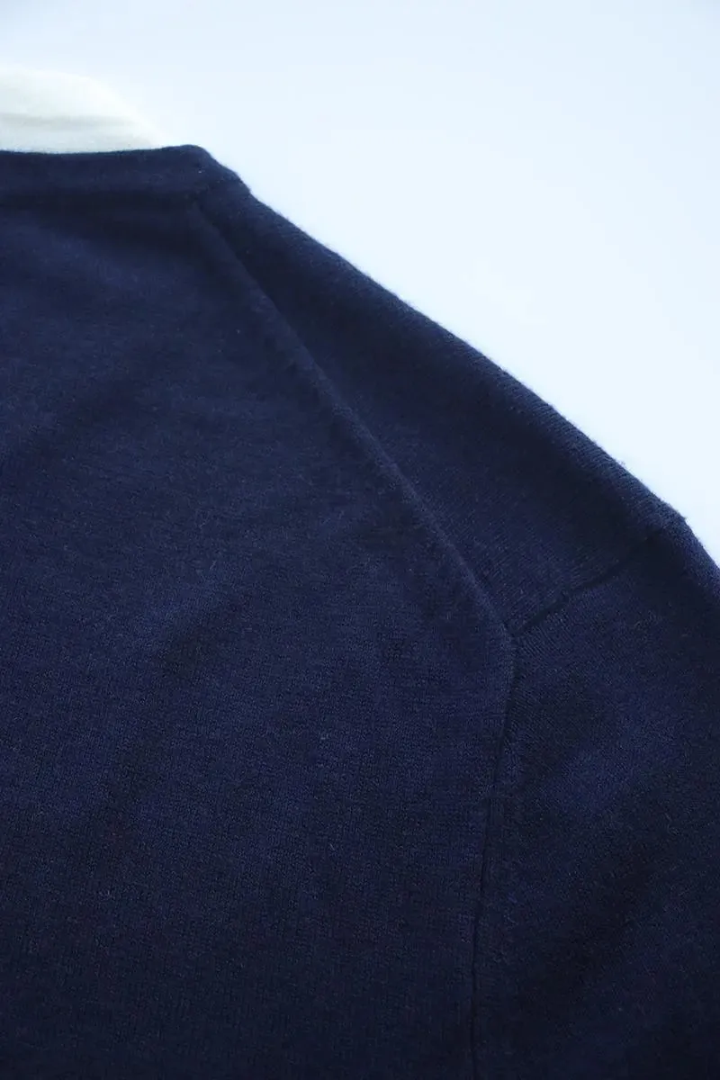 Tencel Wool Double Layered Crew Neck Knit Top