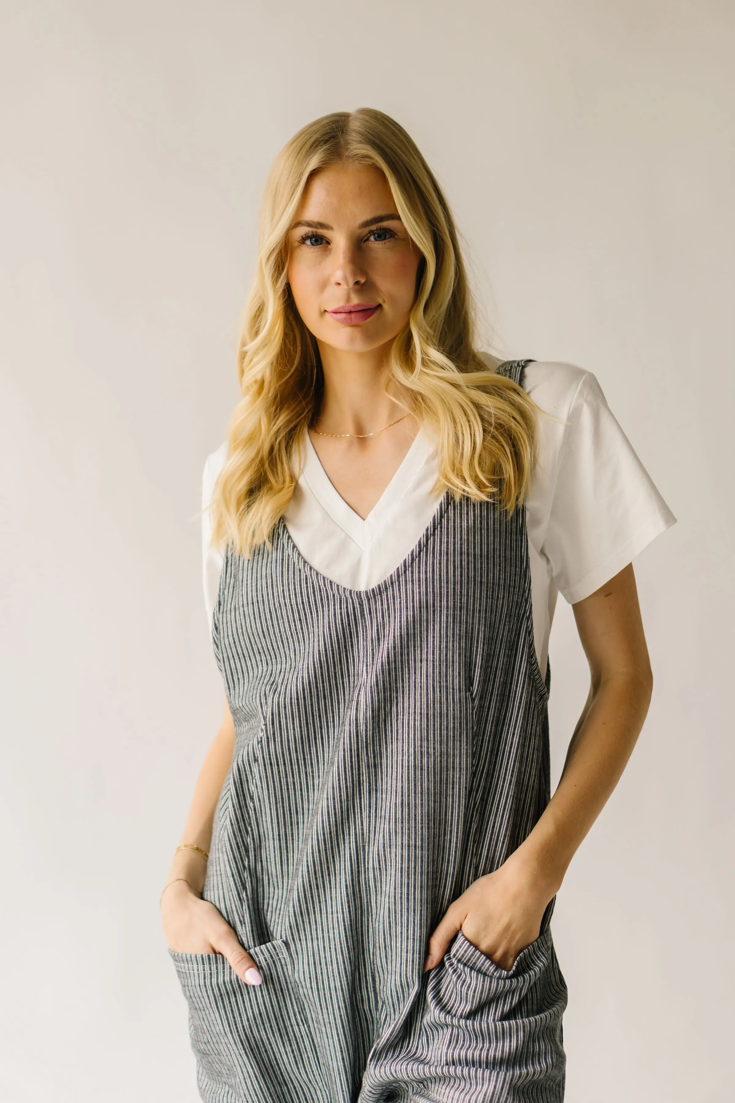 The Villard Textured Overall in Charcoal