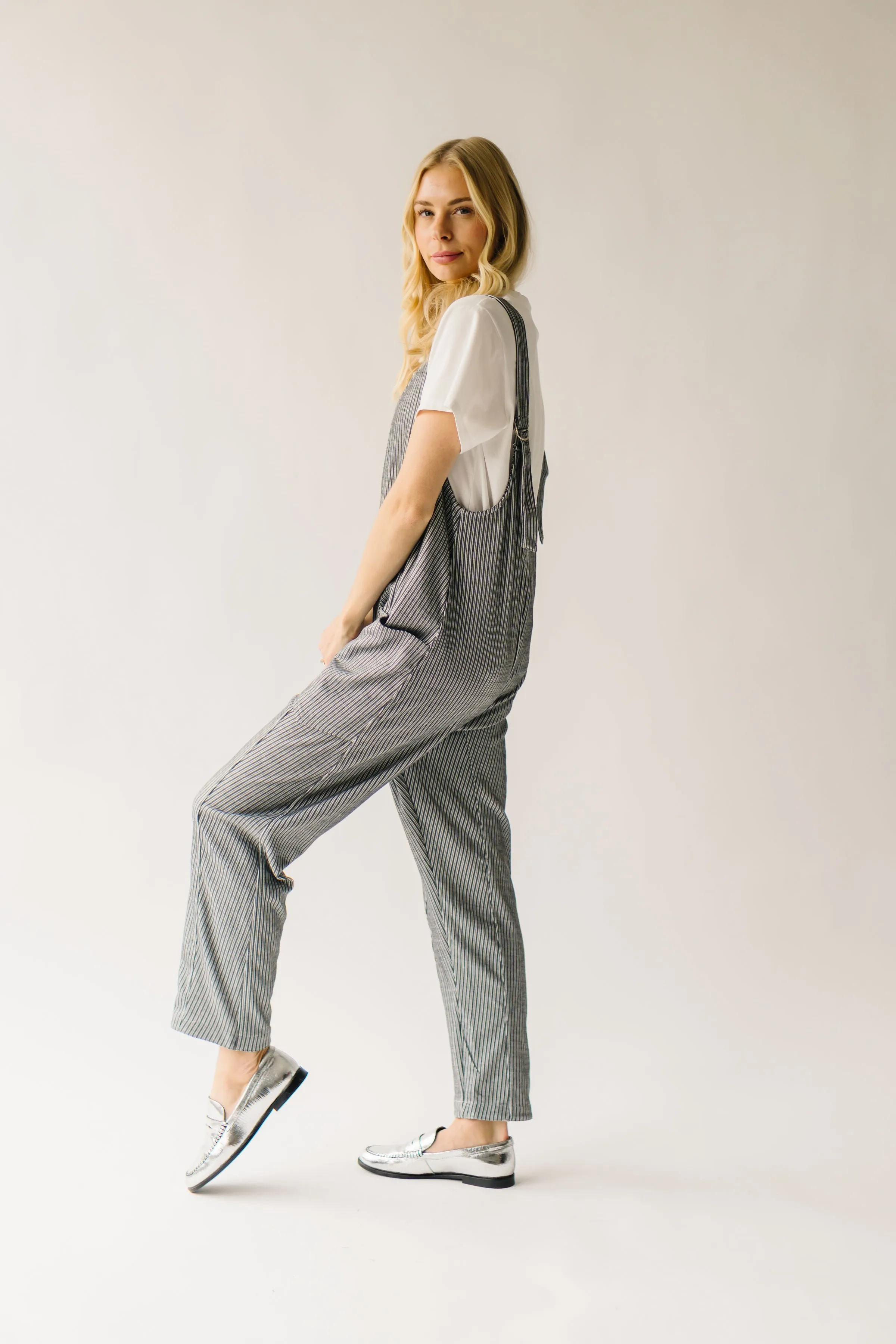 The Villard Textured Overall in Charcoal