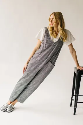 The Villard Textured Overall in Charcoal