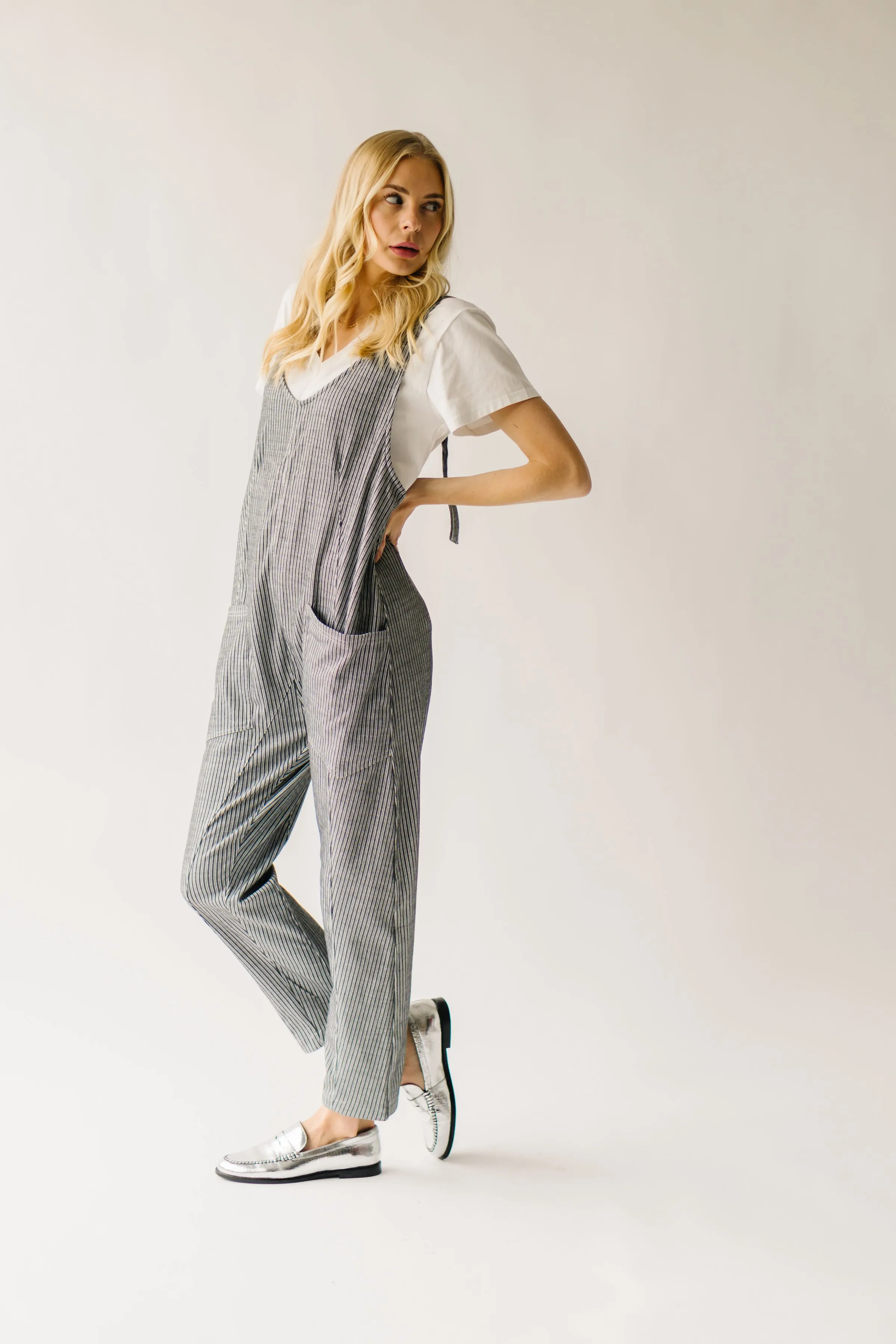 The Villard Textured Overall in Charcoal