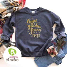 Tinsel ar y goeden Christmas Jumper - Tŷ Hafan - Children's Sizes