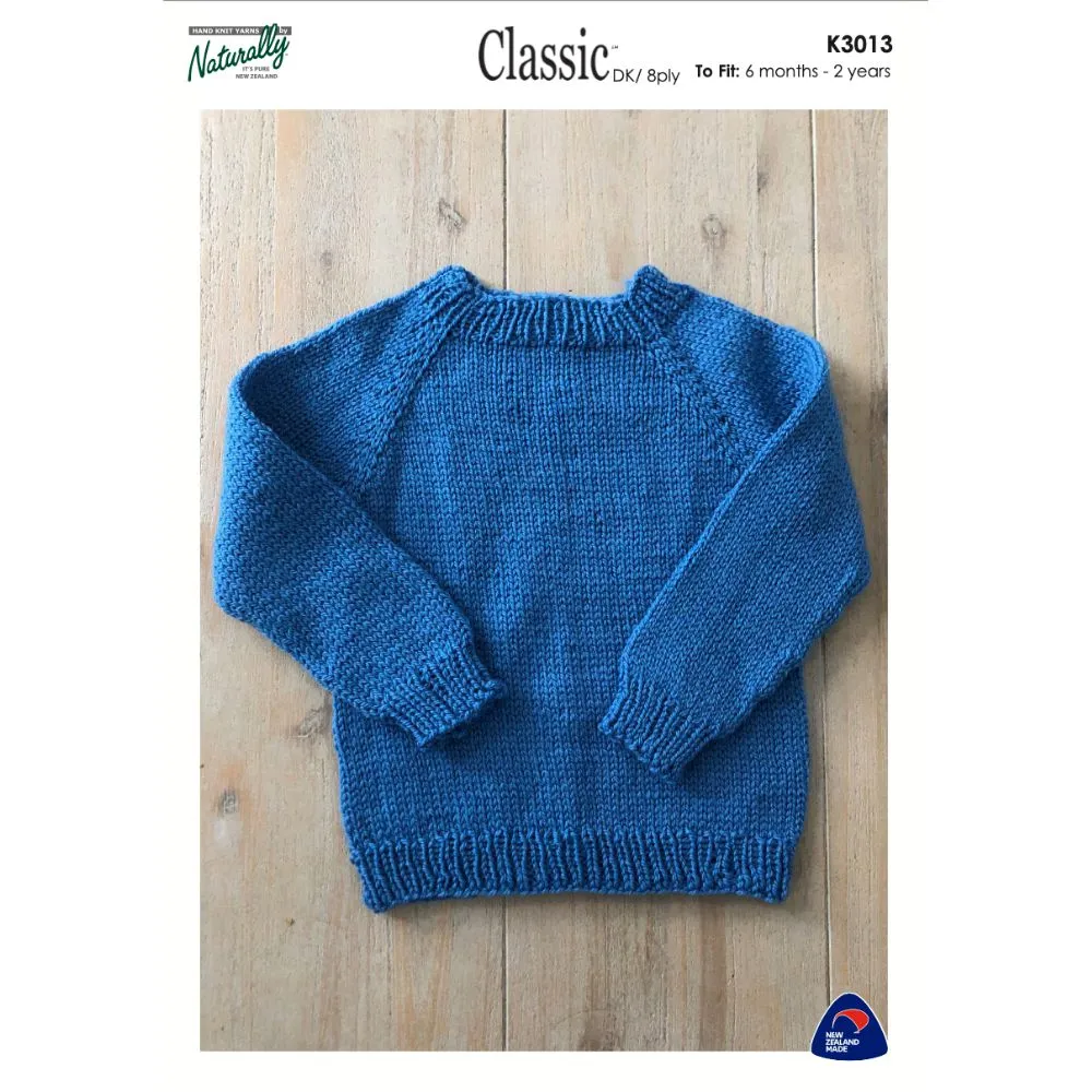 Top Down Jumper for Little Ones Knitting Pattern (K3013)