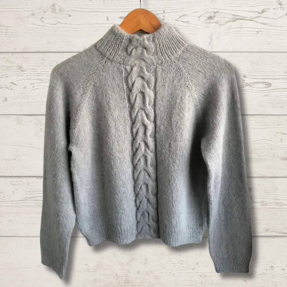 Top Down with Centre Panel Cabling Easy Fit Jumper Knitting Pattern (N1720)