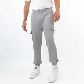 True Religion Mens Grey Cargo Jogger Sweatpants