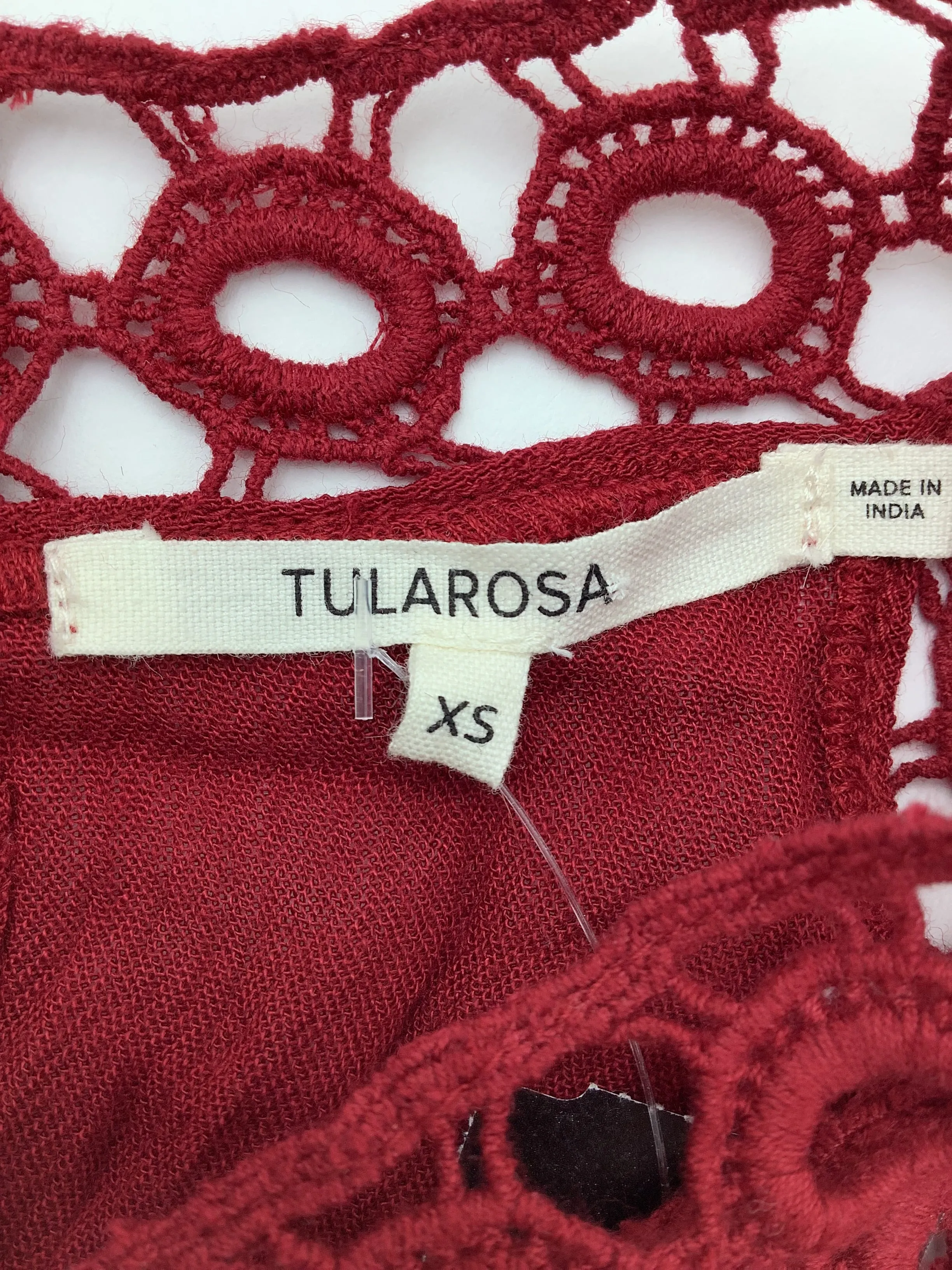Tularosa Lace Pattern Crop Top Size: XS