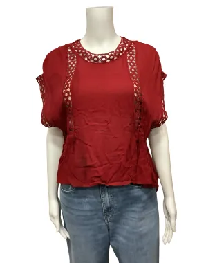 Tularosa Lace Pattern Crop Top Size: XS