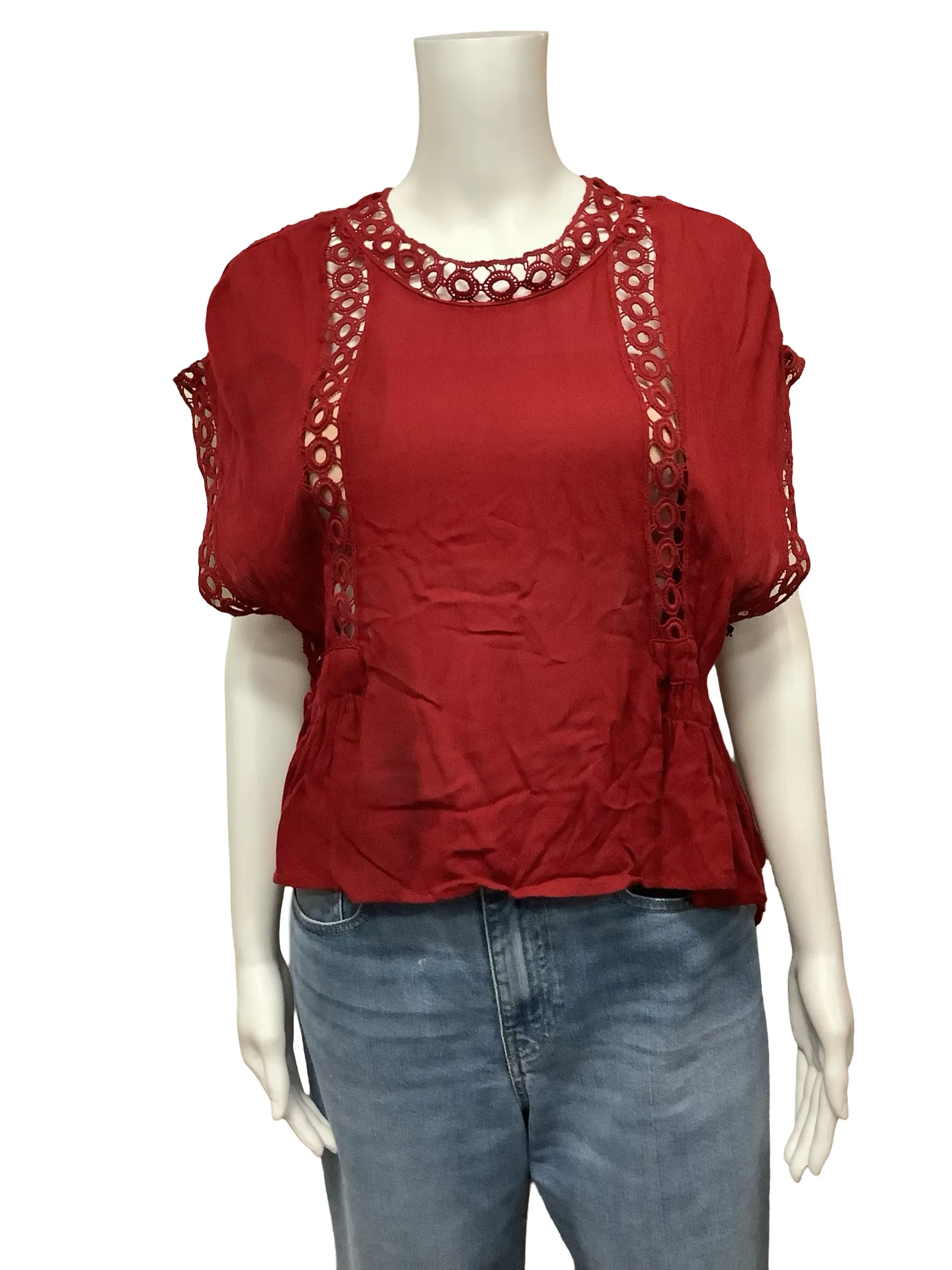 Tularosa Lace Pattern Crop Top Size: XS
