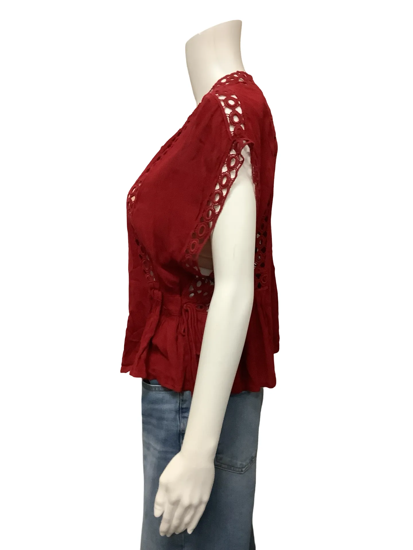 Tularosa Lace Pattern Crop Top Size: XS