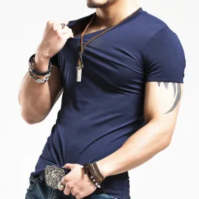 V neck Fitness Casual T-shirt