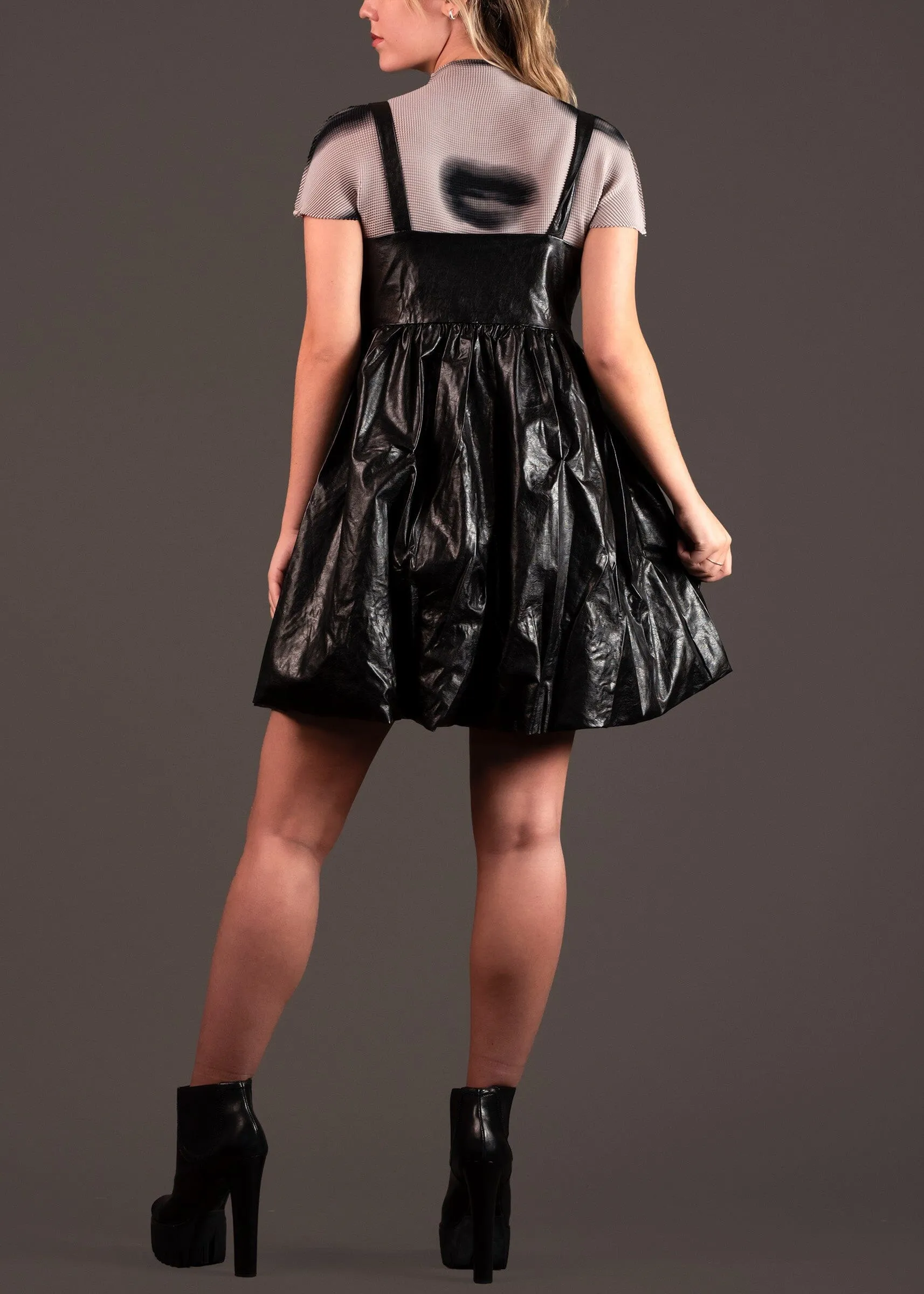 Vegan Buckle Overall Dress