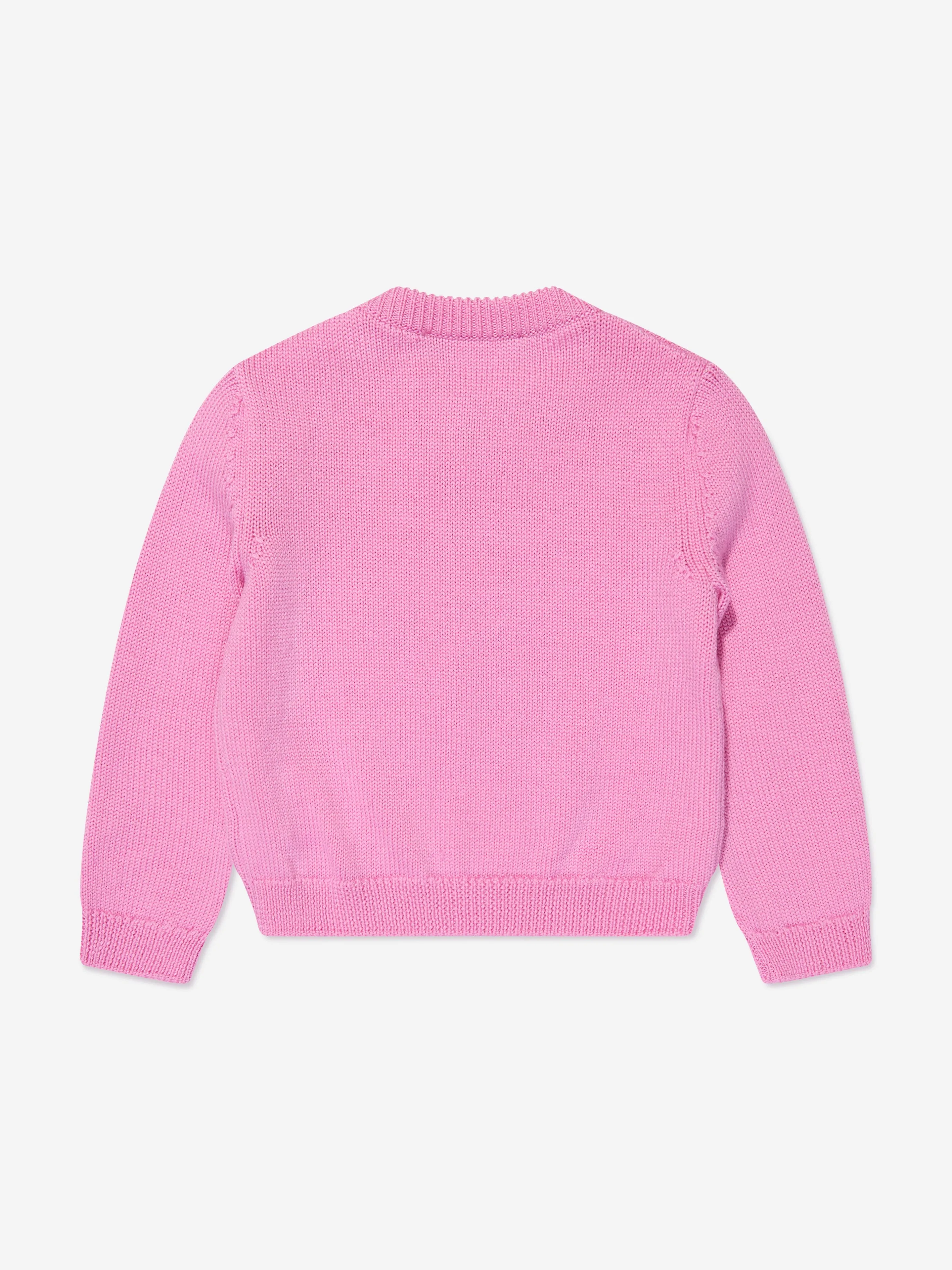 Versace Baby Girls Logo Jumper in Pink