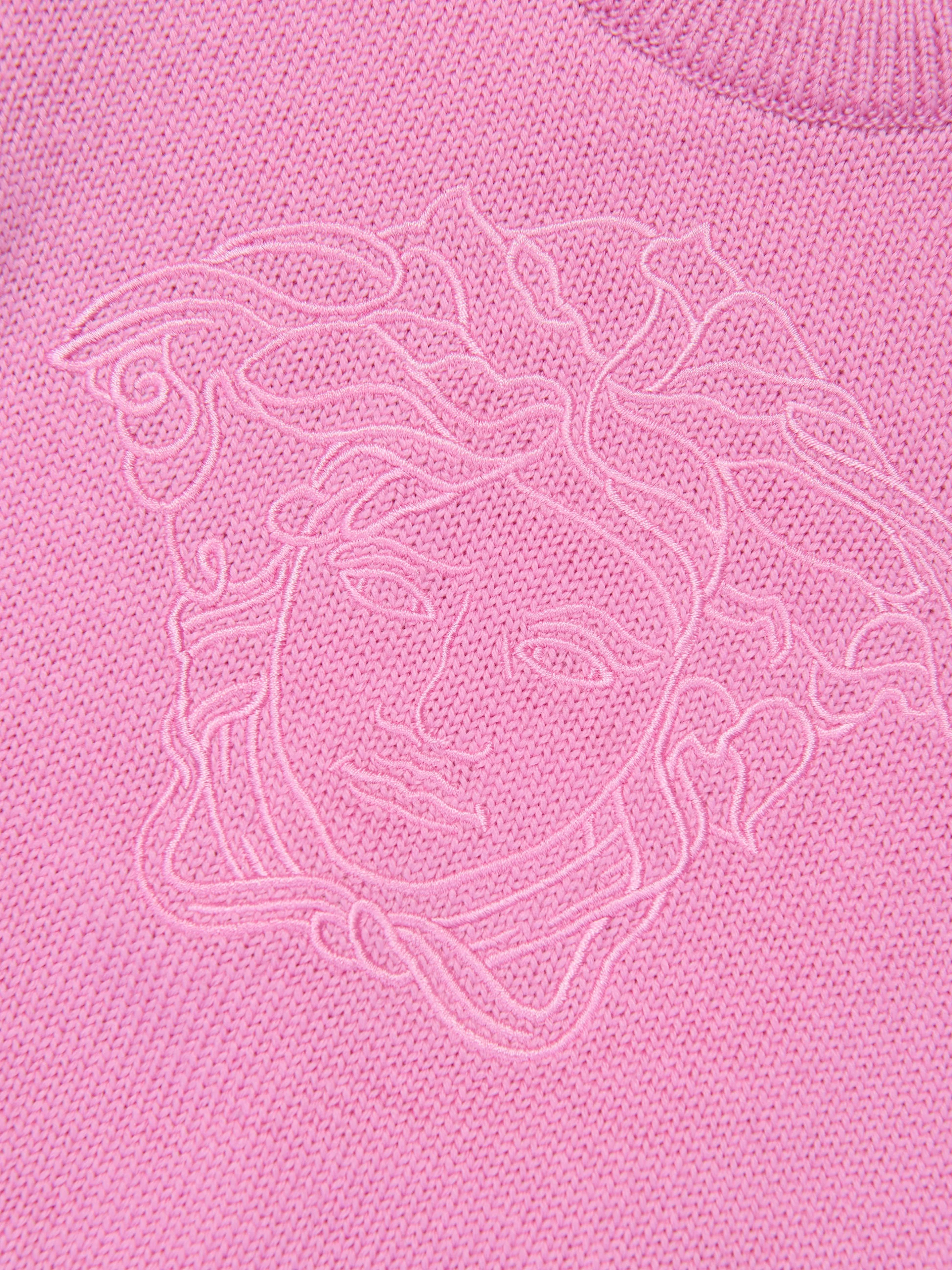 Versace Baby Girls Logo Jumper in Pink