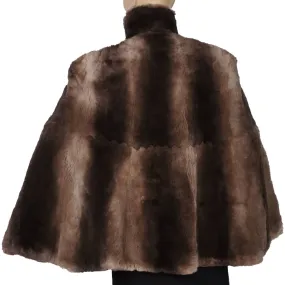 Vintage 1940s Sheared Beaver Fur Cape Size M
