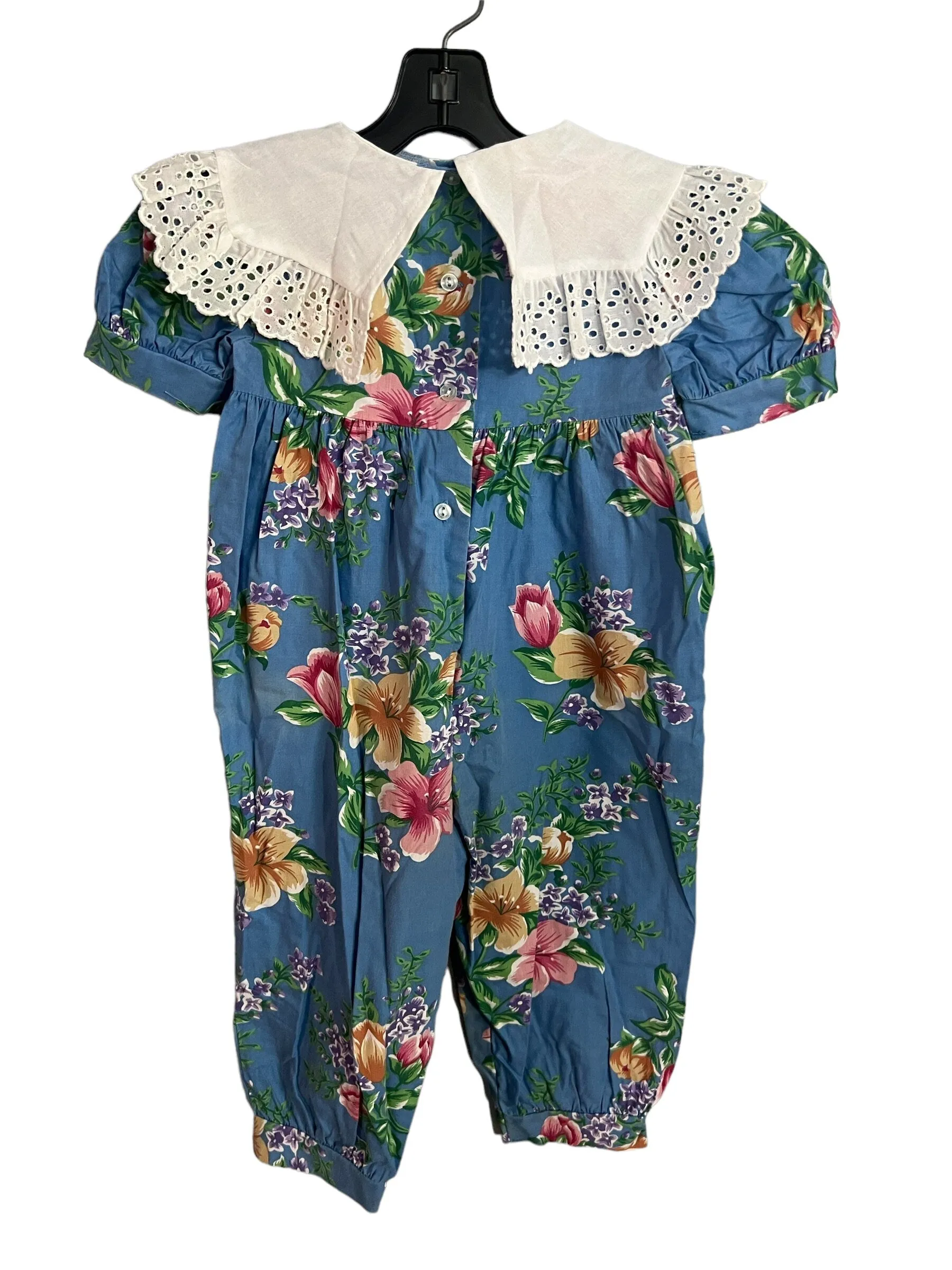 Vintage 80's floral baby romper 2T