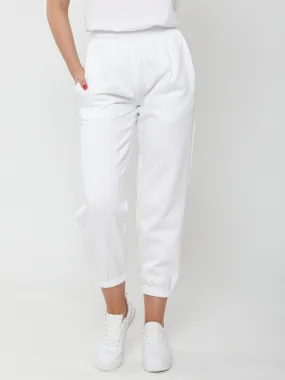White Oversized Joggers