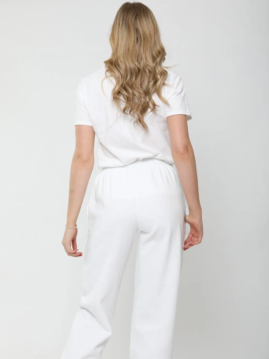 White Oversized Joggers