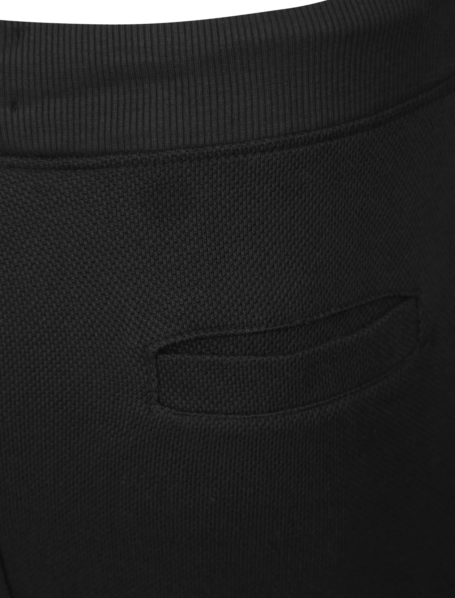 Winston Piqué Panel Cuffed Joggers in Black