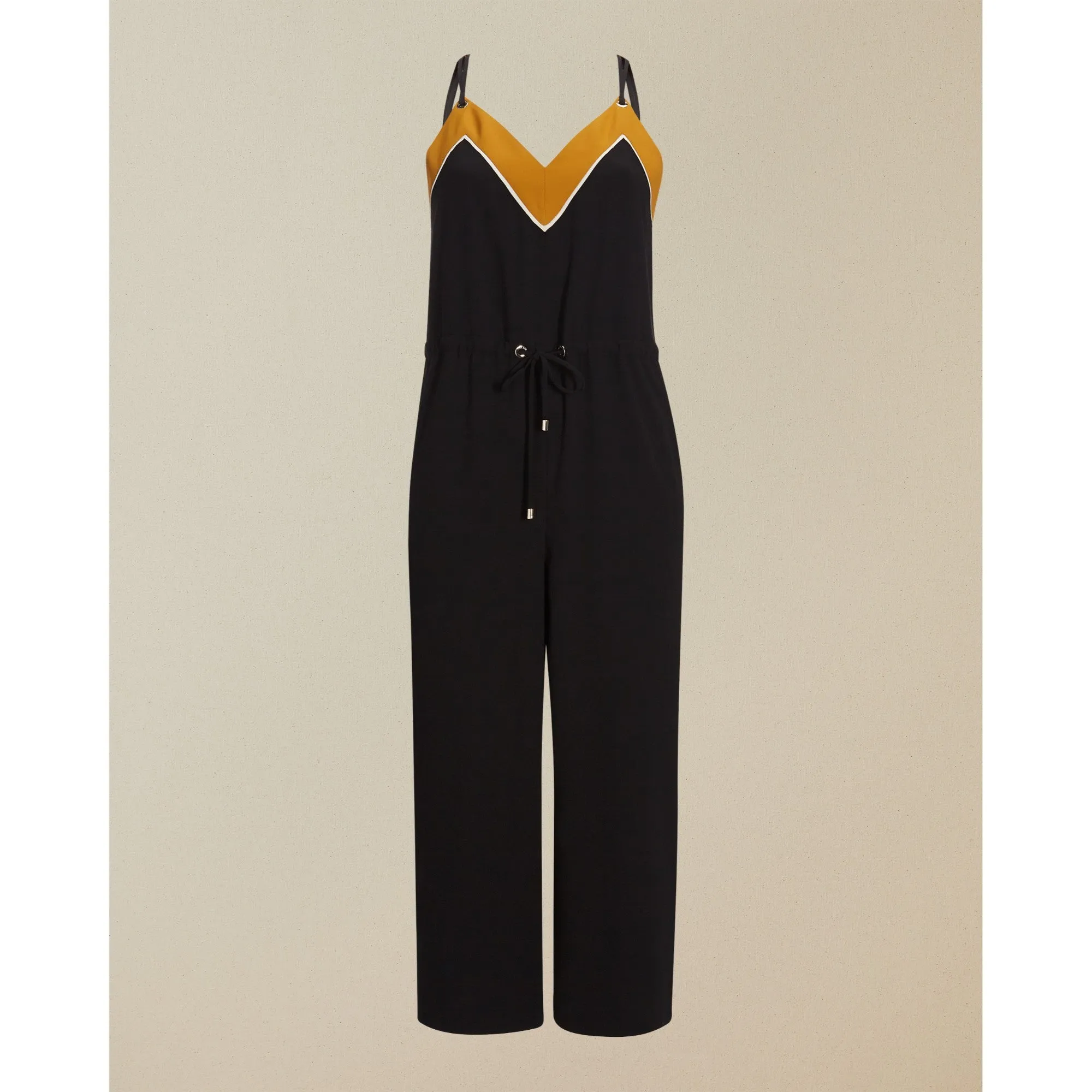 Women Darvva-Slip Style Contrast Side Jumpsuit - Black