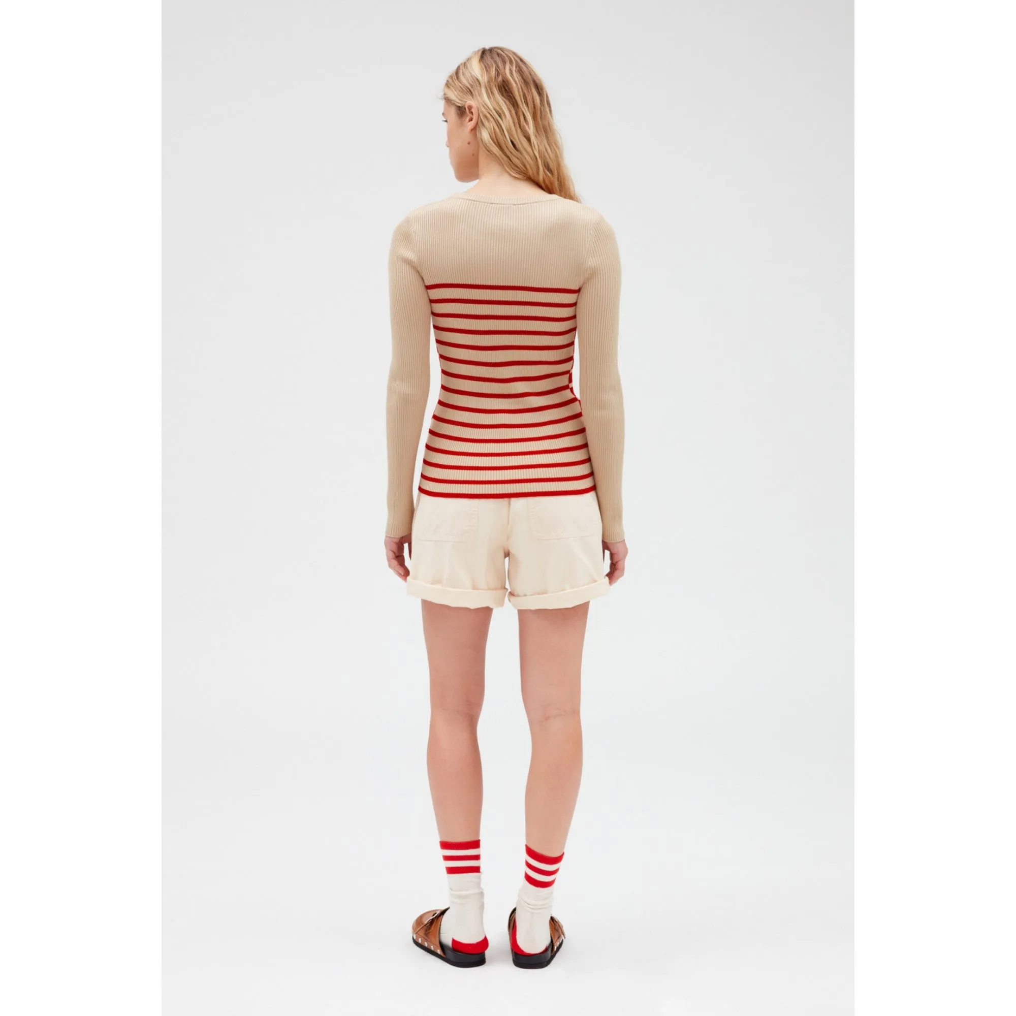 Women Striped Jumper - Dual-Color