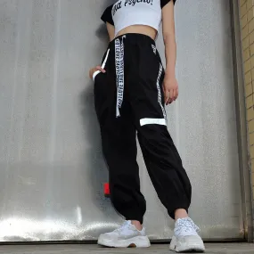 Women's Autumn High-Waist Striped Patchwork Fitness Pants