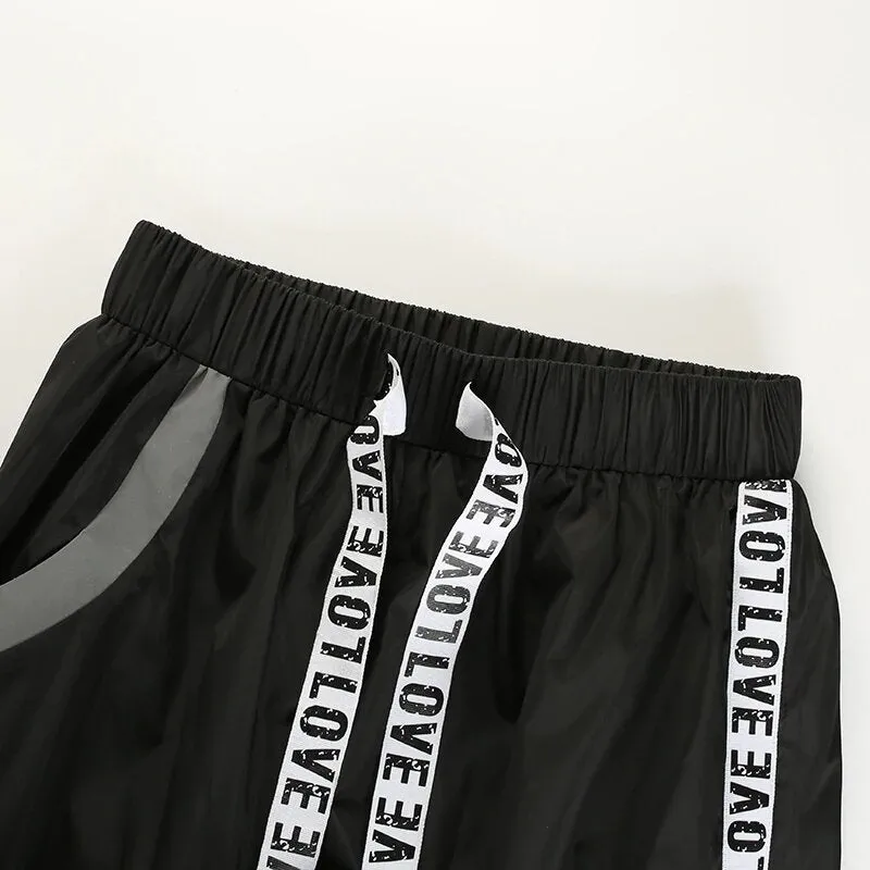 Women's Autumn High-Waist Striped Patchwork Fitness Pants