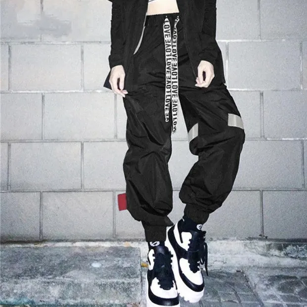 Women's Autumn High-Waist Striped Patchwork Fitness Pants
