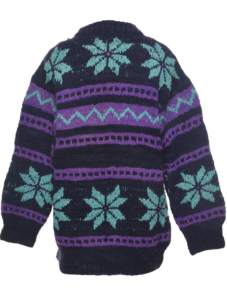 Wool Nordic Jumper - L