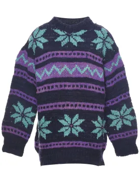 Wool Nordic Jumper - L