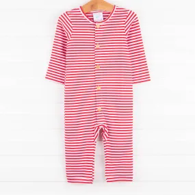 Wrenn Romper, Red Stripe