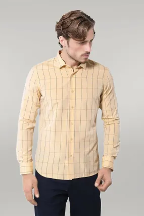 WSS Yellow Plaid Men's Shirt  - Singen